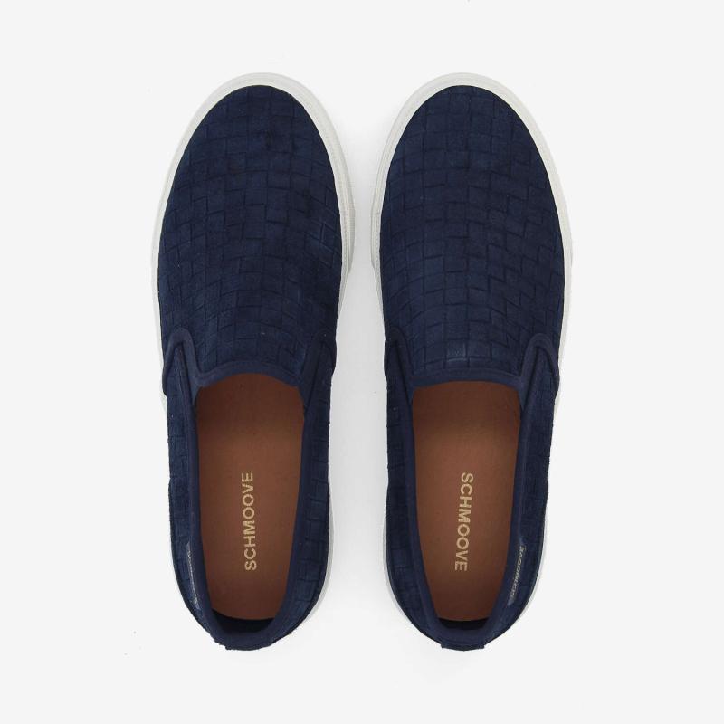 ARLO SLIP ON M - EMBOSSED SUEDE - NAVY